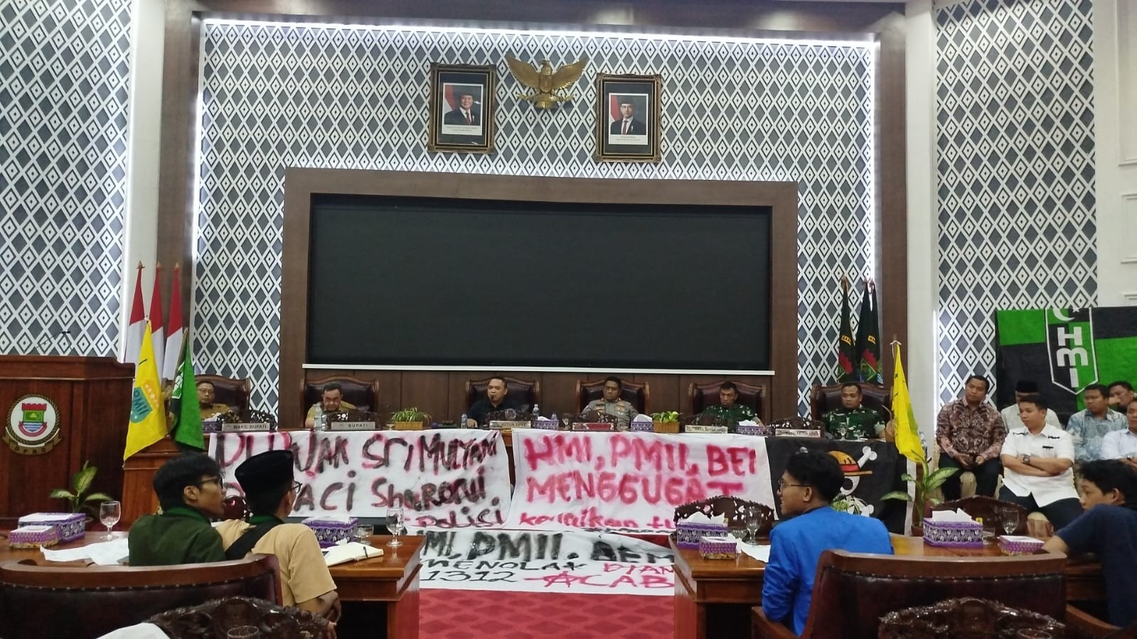 Aksi Damai PMII dan HMI Kab. Tangerang Disambut Baik di DPRD